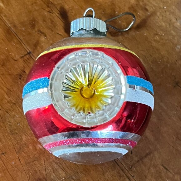 Shiny Brite Radko Indent Vintage Glass Christmas Ornament - Picture 1 of 3